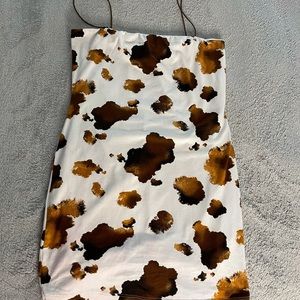 Brown Cow Print Medium Dress